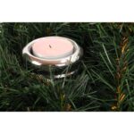 Świecznik ceramiczny na świeczkę tealight srebrny - obrazek 3