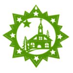 Zielony Filcowy Kościół na Świąteczną Dekorację Okna i Ochronę Stołu