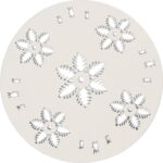 Okrągła Serweta Filcowa Koloru Kremowego, 30 cm