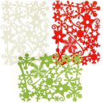 Serweta filcowa prostokątna kształty w kolorze zielonym - obrazek 2