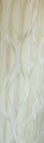 Firana Welurowa z Koralikowym Akcentem w Kolorze Jasnego Kremu - obrazek 2