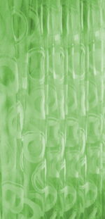 Firana Seledynowa z Aksamitnym Nadrukiem i Koralikowym Wykończeniem - obrazek 2