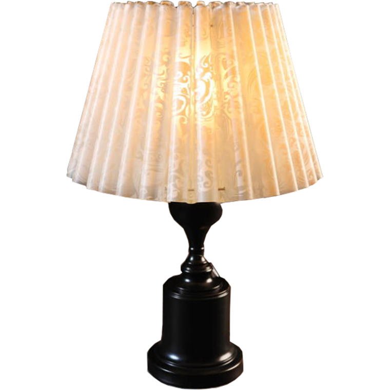 FL9161Q-011 Lampa stojąca czarna ze stabilną nogą i białym plastikowym abażurem - obrazek 1