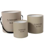 FLOWER BOX PUDEŁKO NA KWIATY PREZENT DEKORACJE BRĄZOWY ŚREDNI - obrazek 2