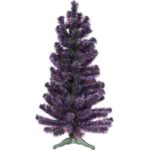 Choinka Wnętrzowa Fluo Zielono-Fioletowa 90 CM z Efektem Świetlnym - obrazek 3