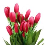 Bukiet Sztucznych Krokusów Różowych - 20 Sztuk, Wysokość 35 cm - obrazek 2