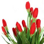 Sztuczny Bukiet 20 Czerwonych Krokusów - Realistyczne Kwiaty Dekoracyjne o Wysokości 35 cm - obrazek 2