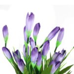 Sztuczny Bukiet Fioletowych Krokusów - 20 sztuk, 35 cm Wysokości - obrazek 2