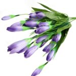 Sztuczny Bukiet Fioletowych Krokusów - 20 sztuk, 35 cm Wysokości - obrazek 3