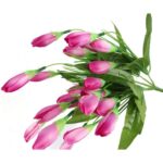 Bukiet Sztucznych Krokusów o Kolorze Jasno Różowym - 20 Sztuk, 35 cm Wysokości - obrazek 3