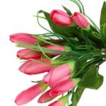 Sztuczny Bukiet 20 Różowych Krokusów - Dekoracja o Wysokości 35 cm - obrazek 3