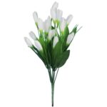 BUKIET 21 KROKUSÓW 36 CM KOLOR BIAŁY