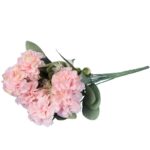 BUKIET 10 CHRYZANTEM 43 CM KOLOR JASNO RÓŻOWY - obrazek 3