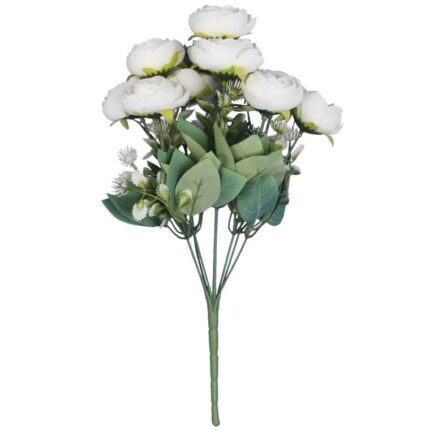 BUKIET 10 KACZEŃCY 44 CM KOLOR KREMOWY