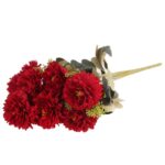 BUKIET 9 CHRYZANTEM 38 CM KOLOR CZERWONY - obrazek 3