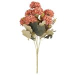 BUKIET 9 CHRYZANTEM 38 CM KOLOR ŁOSOSIOWY