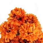 BUKIET 9 CHRYZANTEM 38 CM KOLOR POMARAŃCZOWY - obrazek 2