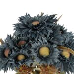 BUKIET 12 GERBER JESIENNYCH 48 CM KOLOR NIEBIESKI - obrazek 2