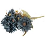 BUKIET 12 GERBER JESIENNYCH 48 CM KOLOR NIEBIESKI - obrazek 3