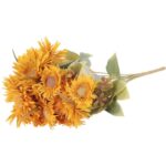BUKIET 12 GERBER JESIENNYCH 48 CM KOLOR ŻÓŁTY - obrazek 3