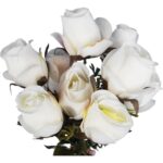 BUKIET 9 RÓŻ W PĄKACH 46 CM KOLOR BIAŁY - obrazek 2