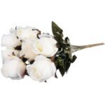 BUKIET 9 RÓŻ W PĄKACH 46 CM KOLOR BIAŁY - obrazek 3