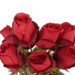 BUKIET 9 RÓŻ W PĄKACH 46 CM KOLOR CZERWONY - obrazek 2