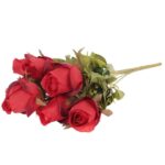 BUKIET 9 RÓŻ W PĄKACH 46 CM KOLOR CZERWONY - obrazek 3