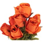 BUKIET 9 RÓŻ W PĄKACH 46 CM KOLOR POMARAŃCZOWY - obrazek 2