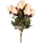 BUKIET 9 RÓŻ W PĄKACH 46 CM KOLOR ŻÓŁTY