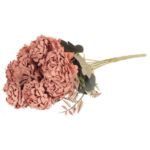 BUKIET 9 HORTENSJI JESIENNYCH 40 CM KOLOR BRĄZOWY - obrazek 3