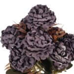 BUKIET 9 HORTENSJI JESIENNYCH 40 CM KOLOR FIOLETOWY - obrazek 2