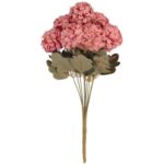 BUKIET 9 HORTENSJI JESIENNYCH 40 CM KOLOR RÓŻOWY