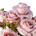 BUKIET 11 RÓŻ 44 CM KOLOR JASNO RÓŻOWY - obrazek 2