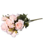 BUKIET 11 RÓŻ 44 CM KOLOR ŁOSOSIOWY - obrazek 3