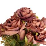 BUKIET 11 RÓŻ 44 CM KOLOR PUDROWY RÓŻ - obrazek 2