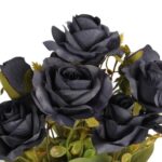 BUKIET 11 RÓŻ 44 CM KOLOR SZARY - obrazek 2