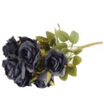 BUKIET 11 RÓŻ 44 CM KOLOR SZARY - obrazek 3