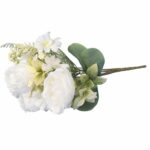 BUKIET 7 KWIATOW Z ROŻAMI I DODATKAMI KOLOR BIAŁY - obrazek 3