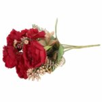 BUKIET 7 KWIATOW Z ROŻAMI I DODATKAMI KOLOR CZERWONY - obrazek 3