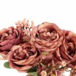 BUKIET 7 KWIATOW Z ROŻAMI I DODATKAMI KOLOR ŁOSOSIOWY - obrazek 2