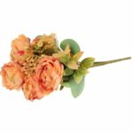 BUKIET 7 KWIATOW Z ROŻAMI I DODATKAMI KOLOR POMARAŃCZOWY - obrazek 3