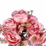 BUKIET 7 KWIATOW Z ROŻAMI I DODATKAMI KOLOR RÓŻOWY - obrazek 2