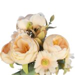 BUKIET 7 GAŁĄZEK Z PIWONIAMI I MARGARETKAMI 30 CM KOLOR KREMOWY - obrazek 2