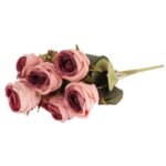 BUKIET 9 RÓŻ Z DODATKAMI 40 CM KOLOR RÓŻOWY - obrazek 3