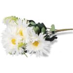 BUKIET 9 ASTRÓW Z PAPROTKAMI 42 CM KOLOR BIAŁY - obrazek 3