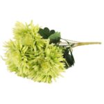 BUKIET 9 ASTRÓW Z PAPROTKAMI 42 CM KOLOR ZIELONY - obrazek 3