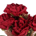 BUKIET 7 ROZWINIĘTYCH RÓŻ Z DODATKAMI 45 CM KOLOR CZERWONY - obrazek 2