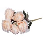 BUKIET 7 ROZWINIĘTYCH RÓŻ Z DODATKAMI 45 CM KOLOR KREMOWY - obrazek 3