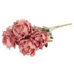 BUKIET 7 ROZWINIĘTYCH RÓŻ Z DODATKAMI 45 CM KOLOR ŁOSOSIOWY - obrazek 3